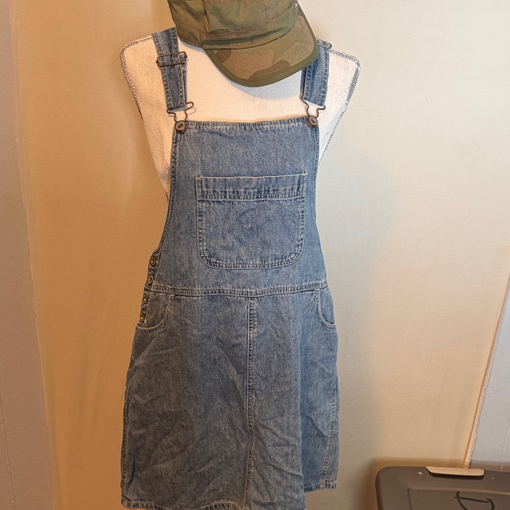 Blue Denim Overall Dress